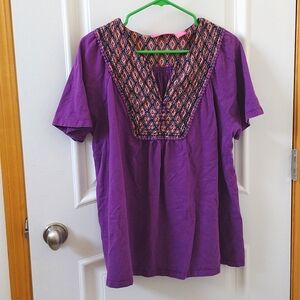 Woman Within Purple Blouse